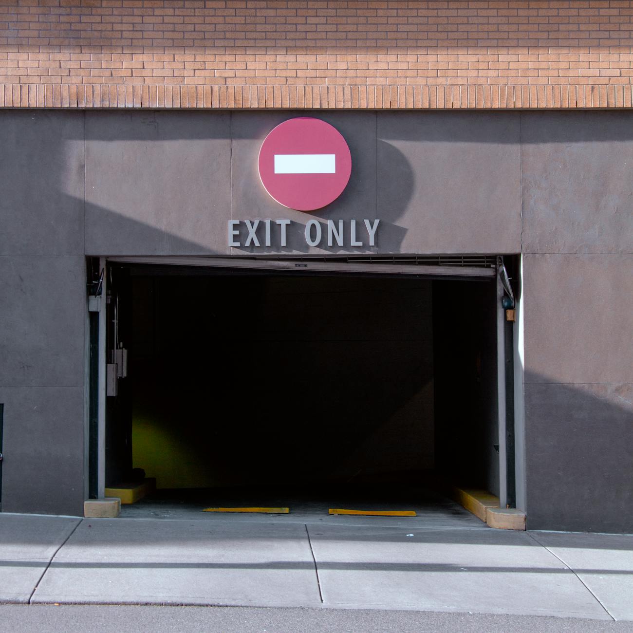 exit of building with parking lot