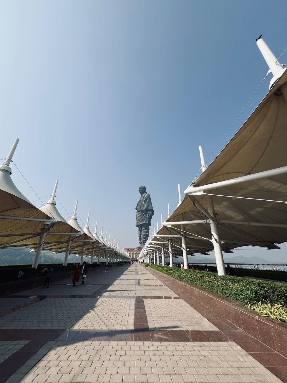 view of statue of unity in kevadia india